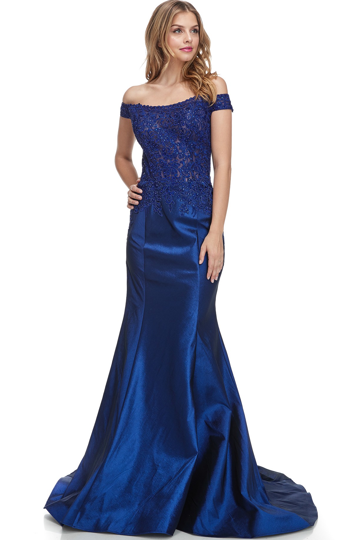 Venda - PS6054 Vestido Longo Azul Royal